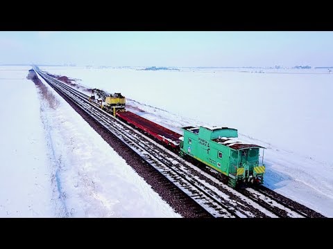 C&NW 261531 Caboose - Crane Train on 2-14-2018