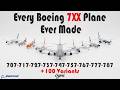 Every Boeing Airliner Ever Made +100 Variants ( 707 to 787 )