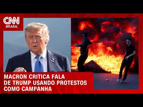 Macron alfineta Trump por explorar crise da França em campanha nos EUA | LIVE CNN