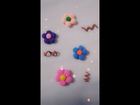 easiest way to make flowers in 2mins from polymer clay | step by step | Elegant  girl