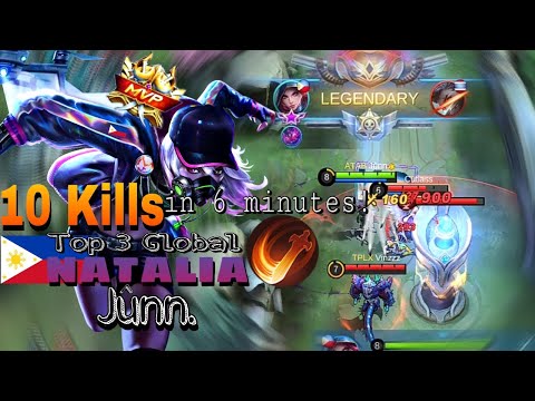 THE MOST SCARY ASSASIN! | TOP 3 GLOBAL NATALIA by Junn. ~ MLBB