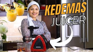 Cold Press Slow Masticating Juicer Machine with Reverse Function (Red)