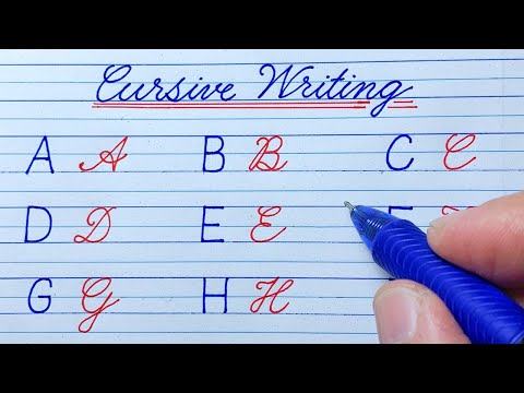 Cursive Writing A to Z vs  Print Handwriting A to Z | Cursive Letters ABCD | Cursive Handwriting ABC