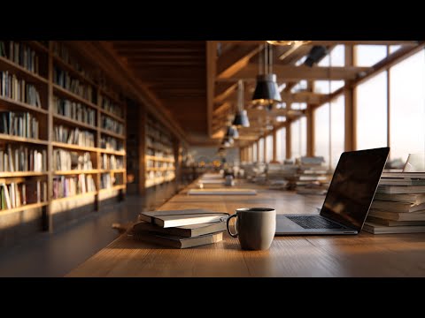 Cozy Library Ambience with Writing & Page-Turning Sounds | Relaxing Study White Noise (No Music)