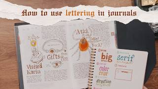 How to use lettering in your journals