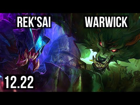 REK'SAI vs WARWICK (JNG) | 16/1/9, Legendary, 600+ games | KR Diamond | 12.22