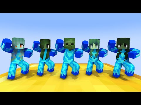 MONSTER SCHOOL : GANGNAM STYLE ICE ZOMBIE FAMILY - MINECRAFT ANIMATION