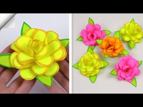 Beautiful paper flowers Easy paper crafts