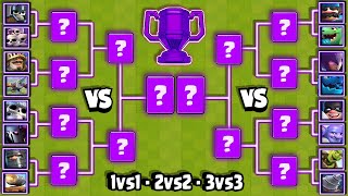 EPIC CARD TOURNAMENT | 1vs1 - 2vs2 - 3vs3 | Clash Royale