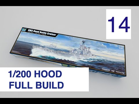 Trumpeter 1/200 HMS Hood Full build with Pontos detail set Part 14 (funnel modifications)