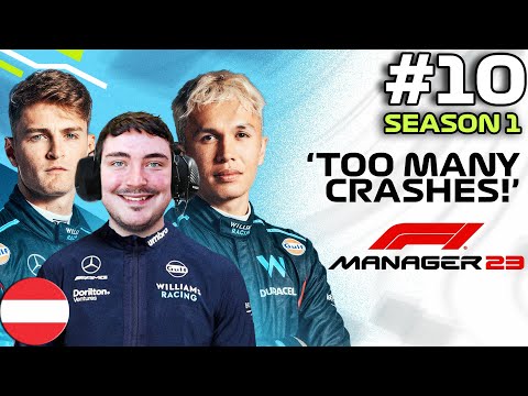 F1 MANAGER 23 | Williams CAREER MODE #10 | TOO MANY CRASHES! | F1 Manager 2023 #f1manager23
