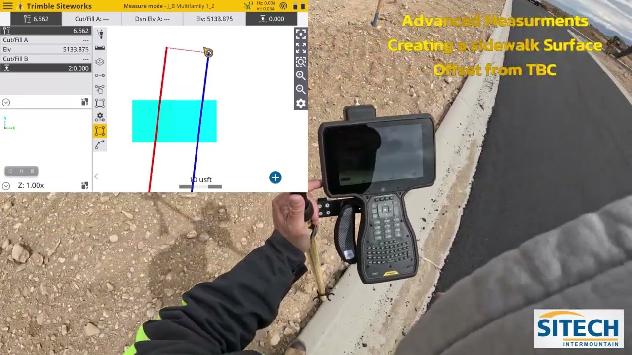 Advanced Measurements Create Surface for Sidewalk off TBC