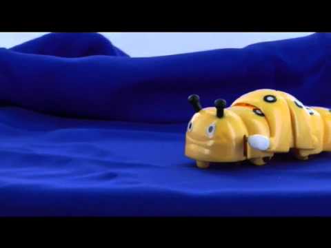 Automaton, mechanical toy : caterpillar made of plastic