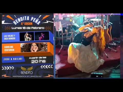 16.2.2026 CAROLINA CENTURION Somos en vivo Bendita Peña Carnaval Marcos Paz Bs As HD