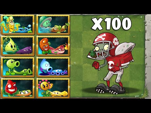 Random 30 Pair Team Plants vs 100 All-Star Zombies - Who's Best Plant? - PvZ 2 Challenge