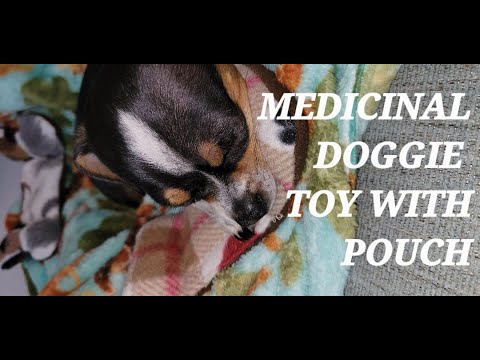 Small Soft Dog Toy with Inner Medicinal Pouch