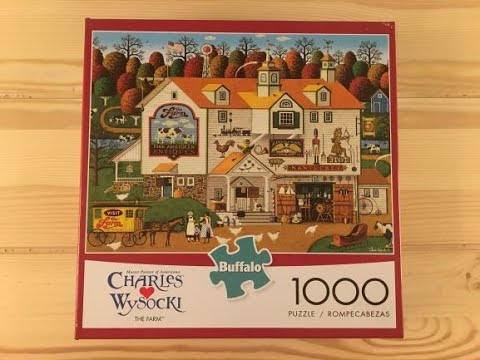 Buffalo - The Farm (by Charles Wysocki), 1000 pcs, reverse puzzle time lapse