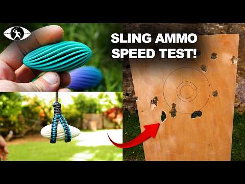 Sling Shooting Speed Test: 3D-Printed Ammo vs River Stones!