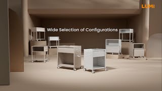 Mobile Storage Cabinets with Pegboards | MCT02 & MCT03 Series | LUMI