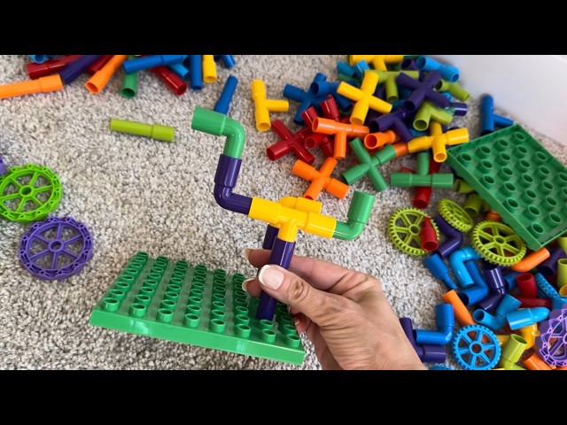 Vídeo relacionado con burgkidz Juguete de Bloques de Construcción de Tuberías, 188 Piezas Juegos de Cerraduras Stem Creativos, Kit Educativo Sensorial de Enclavamiento, Aprendizaje Preescolar