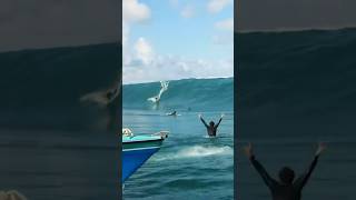 Surfer SENDS GIANT Wave at Teahupo&#39;o