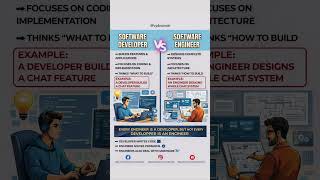 Software Developer vs Software Engineer 💻⚙️ #SoftwareDeveloper #SoftwareEngineer #Programming #Tech