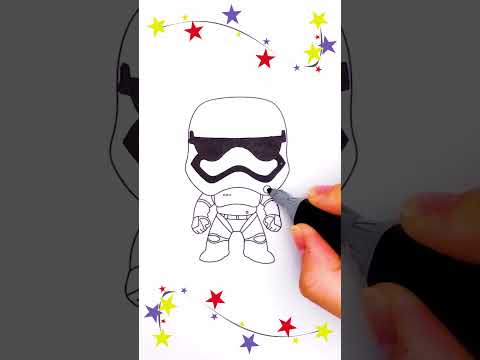 Coloriage d'un STORMTROOPER - STAR WARS đ Abonne toi et like pour plus de vidĂ©os, ça fait plaisir đ€
