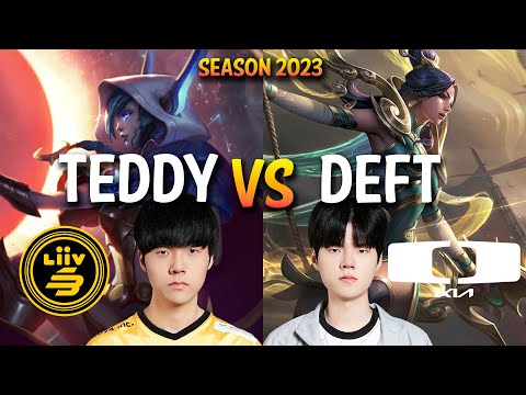 LSB Teddy vs DK Deft - Teddy XAYAH vs Deft ASHE ADC - Patch 13.13 KR Ranked