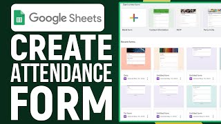 How To Create Attendance Form In Google Sheet (2026) Full Guide