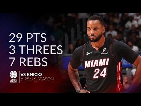 Norman Powell 29 pts 3 threes 7 rebs vs Knicks 25/26 season