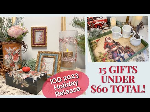 15 GIFTS FOR UNDER $60! IOD Holiday Release 2023 Featuring Candy Cane Cottage Transfer