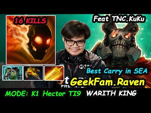 Raven - [Wraith King] Best Carry In SEA MODE K1 Hector TI9 Feat KuKu Dota 2 7.22 pro Gameplay