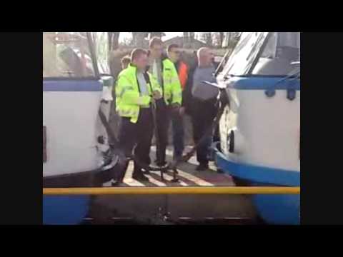 Nehoda tramvají Ostrava Dubina interspar