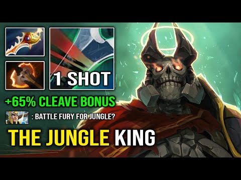 KING OF THE JUNGLE +65% Cleave Bonus DMG Instant 1 Shot Wraith King Deso Battle Fury Dota 2