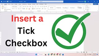 How To Insert A Tick Checkbox In Word [MAC or Windows]