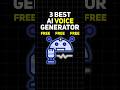 Top 3 FREE AI Voice Generator Websites Best Voiceover Tools For Creators