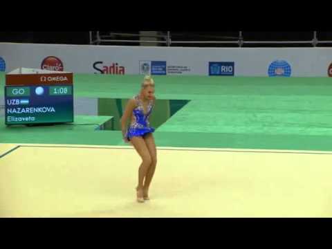 Elizaveta NAZARENKOVA (UZB) Ball - Test Event 2016 Qual