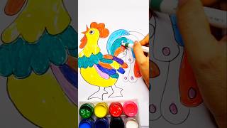 How to Draw a Rooster - Easy and Fun Drawing for Kids #roosterdrawing