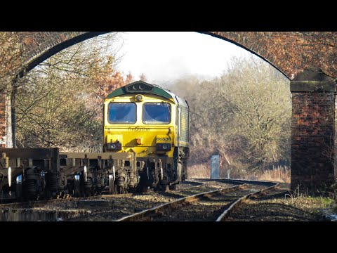 *AWESOME TONES* FL Class 66 No. 66536 on 4H67 Crewe B.H - Guide Bridge Yd @ Denton on 27.02.19 - HD