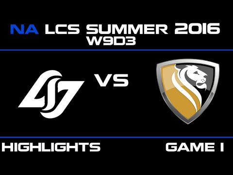 CLG vs APX Game 1 highlights W9D3 NA LCS summer 2016 Counter Logic Gaming vs Apex   APX vs CLG   LCS