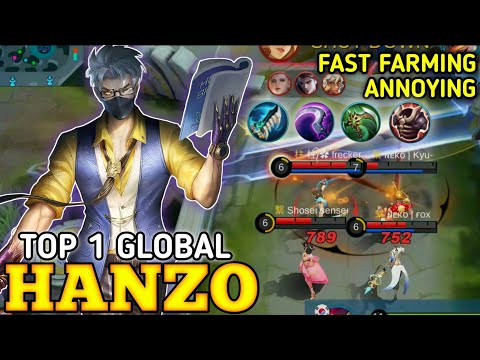 Hanzo Hyper Carry Annoying Gameplay - Top 1 Global Hanzo by Fox. MLBB