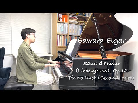 Edward Elgar - Salut d’amour (Liebesgruss), Op.12 | Piano Duet | Secondo part | Stephen Fung 🎹