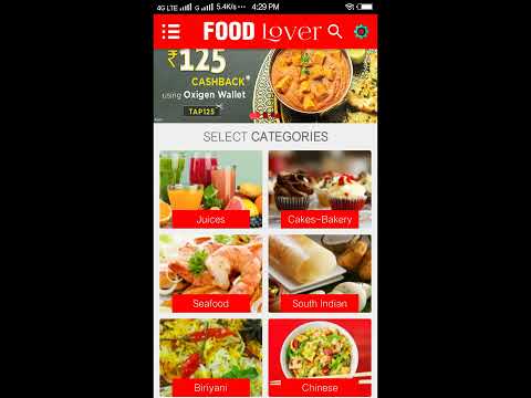 Food Lover | Food booking application Video
