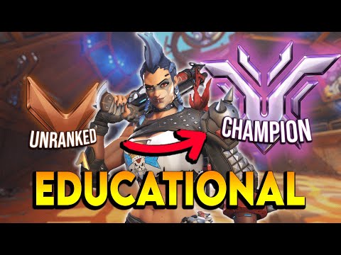 EDUCATIONAL JunkerQueen Unranked to CHAMPION | (JQ ONLY GAMEPLAY) | Overwatch 2