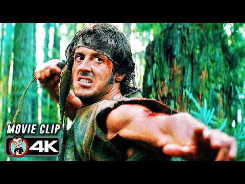 Rambo Destroys The National Guard Scene | FIRST BLOOD (1982) Movie CLIP 4K
