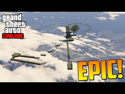 INCREIBLE! SALTO IMPOSIBLE EPICO!! - Gameplay GTA 5 Online Funny Moments (Carrera GTA V PS4)