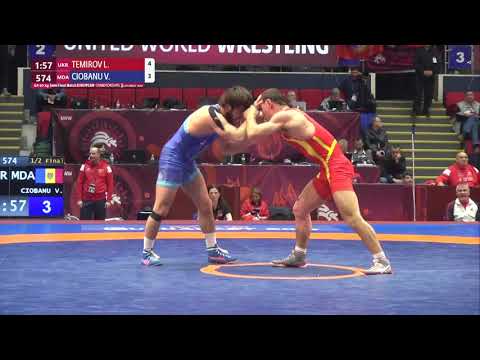 1/2 GR - 60 kg: L. TEMIROV (UKR) v. V. CIOBANU (MDA)