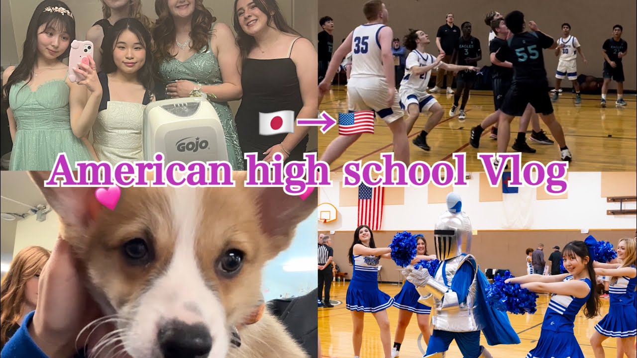 Japanese exchange student                      American high school vlog