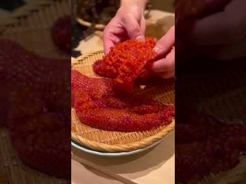 The Secret Behind Those Shiny Orange Eggs 🧡🥢#sushi