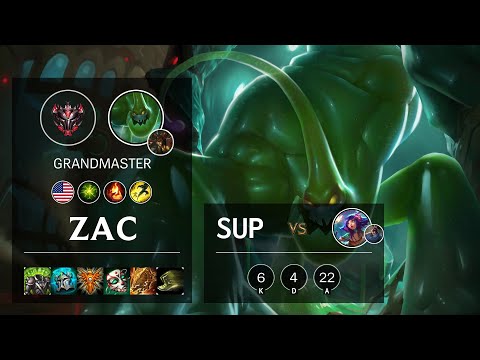 Zac Support vs Neeko - NA Grandmaster Patch 10.18